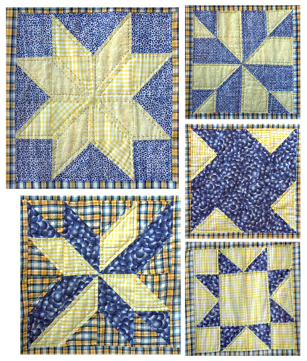 Here are 5 of the block in my sampler quilt