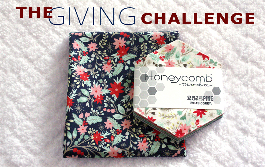 This giveaway is for a honeycomb of 25th and Pine fabric 