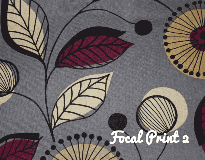 Pick Fabric from the colors in a focal print