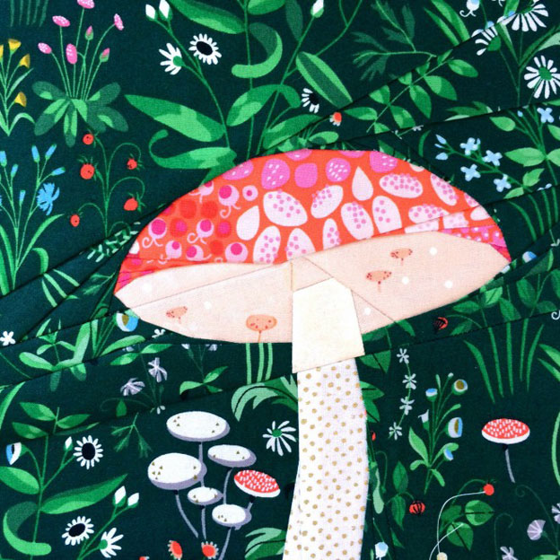 Paper pieced mushroom