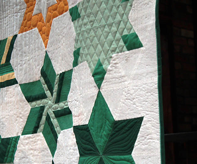 Falling Stars Quilt quilting 