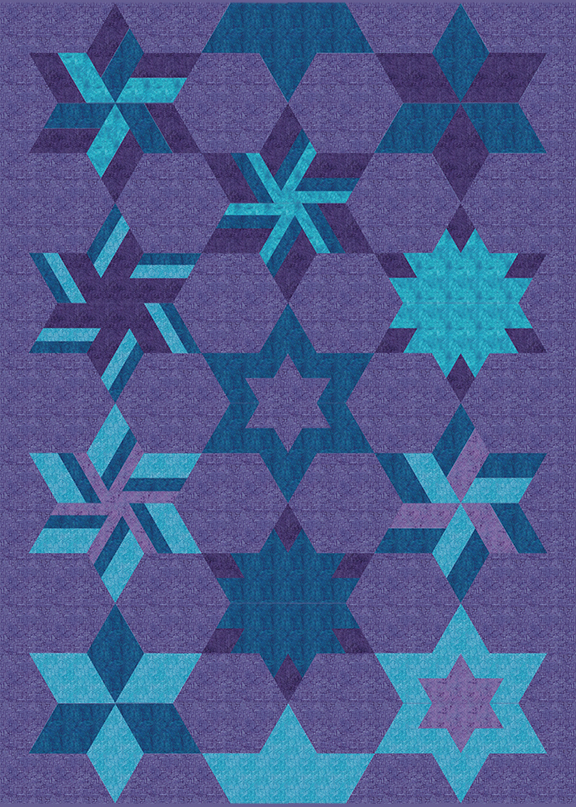 Falling Stars Quilt featuring Broken Glass fabric