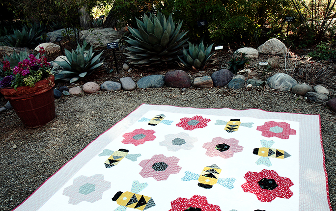 busy bee quilt half of the quilt 