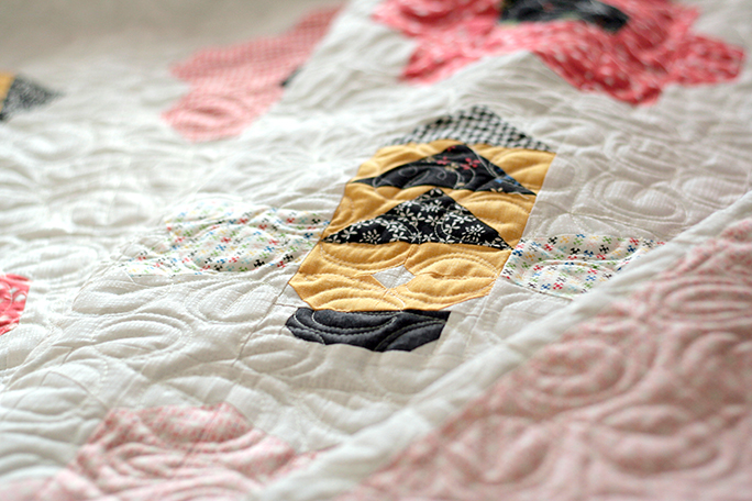 Bee in the busy bee quilt 