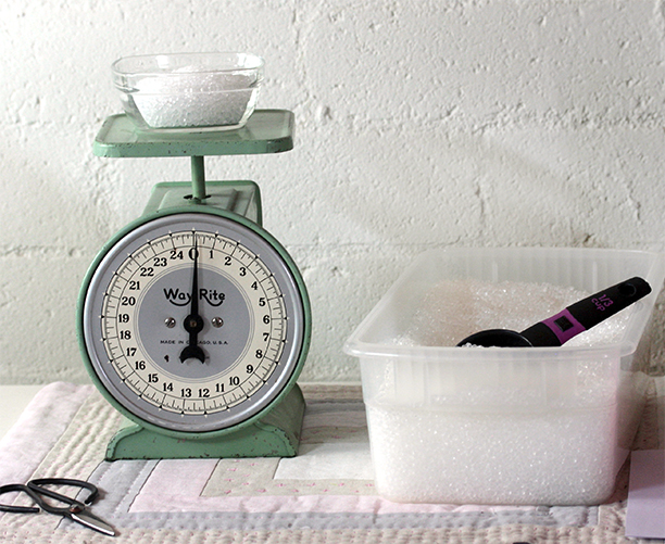 Measuring the beads for a Weighted Blanket