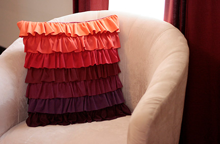 Charity Project Ideas - pillows are fun accents that make a room become a home. 