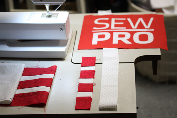 All the pieces needed to turn a sew pro tote into a mini quilt