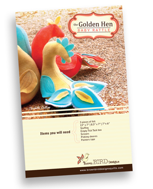 The Golden Hen Rattle pattern