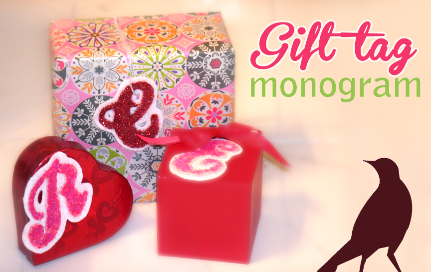 Monogram Gift Tags - A Valentine's Day DIY