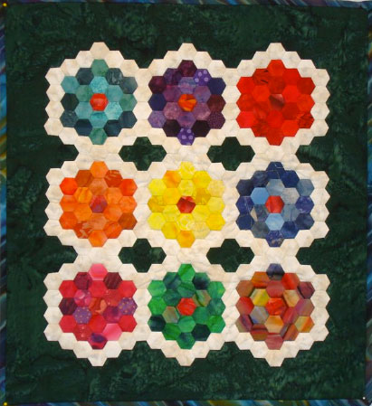 English Paper Piecing as a hexie quilt