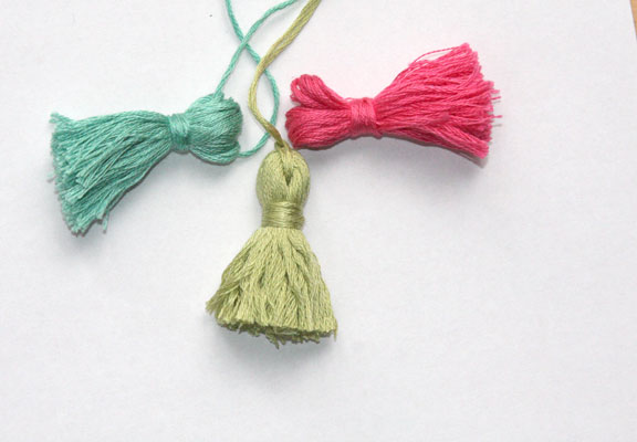 Three colorful Tassels 